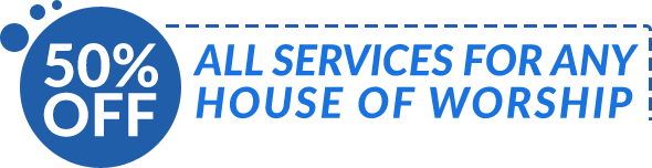 Plug and Play Digital Signage offer on all services for any house of worship